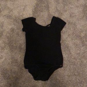 Black short sleeve leotard
